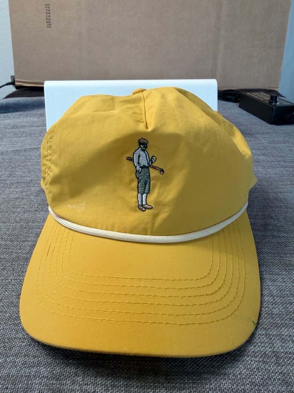 Tilly Golf Old School Golfer Rope Hat Yellow Snapback